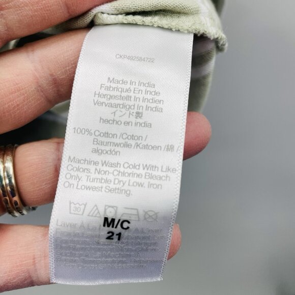 Madewell Womens XS The Perfect Crewneck Tee in Allday Jersey Dusty Celadon 2591 - Picture 9 of 9